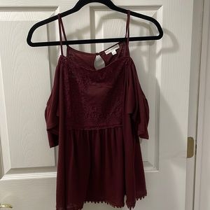 Large Burgundy Blouse